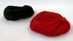 Assorted hats to include:- knitted hat, faux-fur hat and others (1 box)