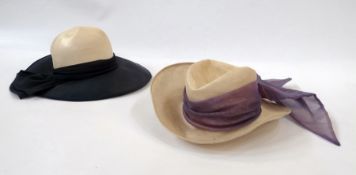 A quantity of assorted hats to include:- straw hat, wedding hat and others (1 box)