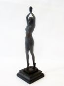 A European Finery bronze reproduction "Chiparus" Art Deco figure of Egyptian female dancer with