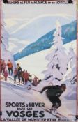 Colour print 
After Roger Broders (French, 1883-1957)
Travel poster, "Sports d'Hiver dans les