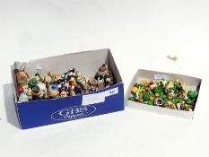 A quantity of Ferrero turtles and other animals together with various composition figures to