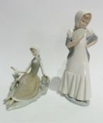 Royal Doulton "Top O' the Hill" figure, HN1834, another "Lydia", HN1908, Royal Doulton "Yearning"