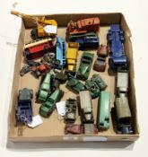 A quantity of Dinky toy diecast models to include:- coaches, lorries, jeep cars, etc.