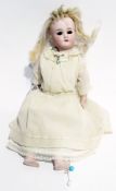 Armand Marseille 390 bisque-headed doll, with open mouth, moulded teeth, composition jointed body,