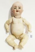 Kammer and Reinhardt bisque-headed doll, marked K*R, Simon and Halbig, Germany No 126, with sleeping