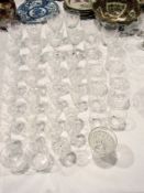 Quantity of drinking glasses to include:- wines, tumblers, sherries, etc. (44 approx.)