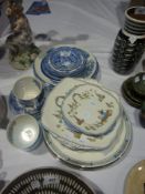 Quantity blue and white ceramics including Spode "Italian" pattern, Royal Worcester "Beaufort"