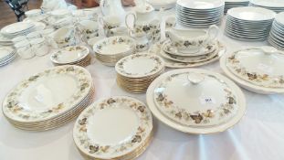 Royal Worcester "Larchmont" pattern dinner service for six persons including teapot and two