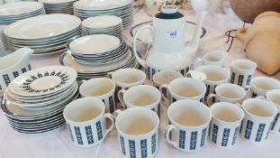 Royal Doulton "Moonstone" china part dinner service including covered tureen and coffee pot