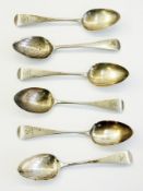 Set of six Victorian silver old English