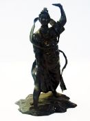 Japanese bronze figure of a Samurai war