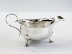 Early 20th century silver gravy boat hav