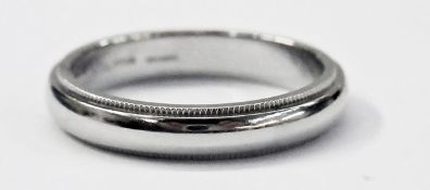 Tiffany & Co platinum wedding band with