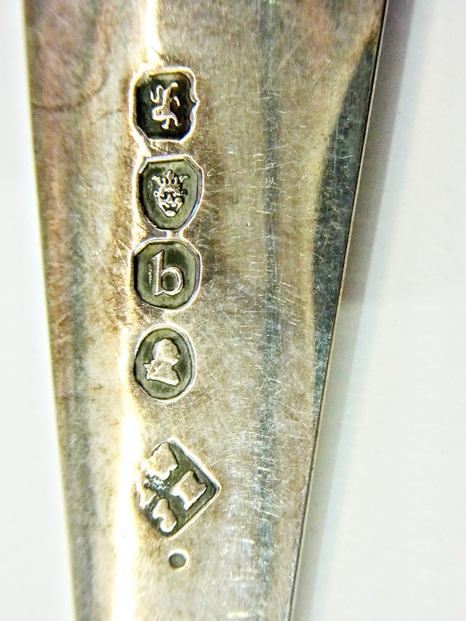 George III silver fish knife, plain and - Image 2 of 2