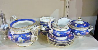 Early 19th century china part teaset wit