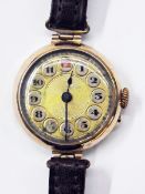 Early lady's 9ct gold cased wristwatch w