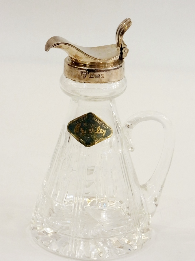 Silver-mounted Royal Brierley cut-glass