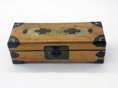 Hardwood Oriental jewellery box with fit