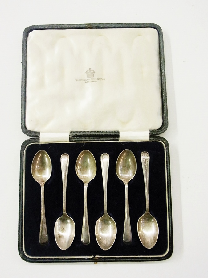 Set of six George III silver teaspoons w