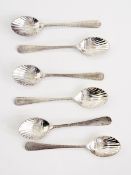 Set of six Victorian silver coffee spoon