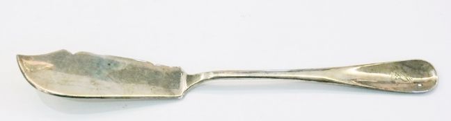 George III silver fish knife, plain and