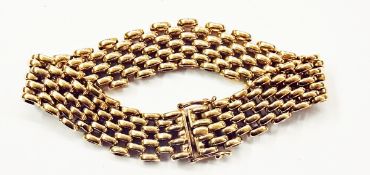 9ct gold flexible seven-row bead-link br