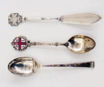 Two various tea and sugar spoons and a s
