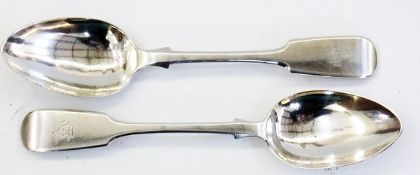 Seven Victorian silver fiddle pattern de