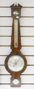 Inlaid mahogany banjo barometer having b