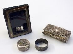 Victorian silver trinket box, Birmingham