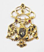 Austro-Hungarian style gold, diamond and