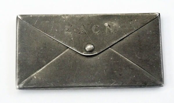 Early 20th silver cardholder in the form