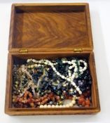 Venetian-type millefiori bead necklace,