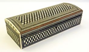 Anglo-Indian ivory inlaid glove box havi