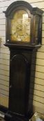 Nineteenth century oak longcase clock wi