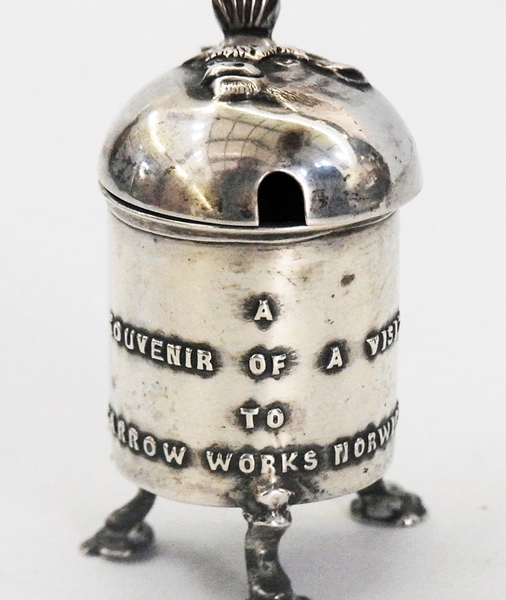 Edwardian silver Colmans Mustard post in - Image 2 of 4