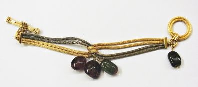 Celin gold-coloured mesh and tourmaline