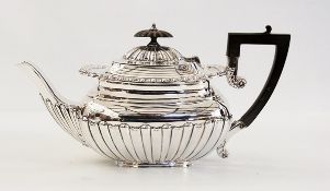 Edwardian silver three-piece tea service