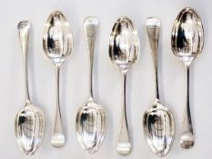 Set of six Victorian Old English pattern