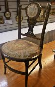 Edwardian inlaid mahogany bedroom chair