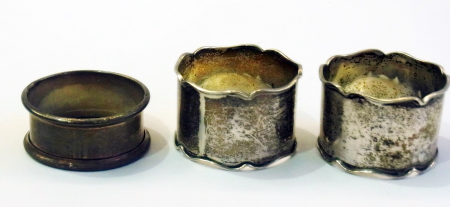 Pair silver salts, each oval and semi-ga - Image 2 of 2