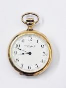 Elgin gold plated cased lady's open-face