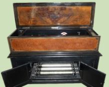 A Swiss musical box by Paillard & Co, St Croix, Switzerland having seven 18" cylinders within an