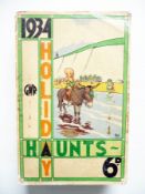 A G.W.R. Holiday Haunts Guide Season 1934, with Decor designed cover and coloured plates by Edward
