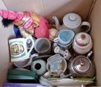 A quantity of decorative ceramics to include Susie Cooper, commemorative china, ginger jar,