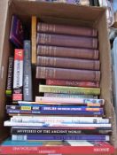 Assorted books, DVDs, throw and decorative ceramics (3 boxes and 1 item)