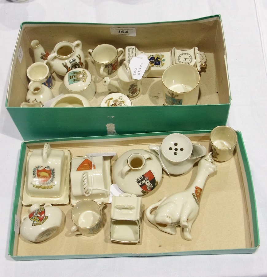 Large quantity of Goss and crested ware (2 boxes)