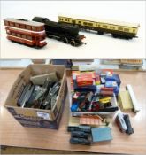 A quantity of Hornby Dublo track, a Horby OO-gauge locomotive 69550, Hornby OO locomotive 47606