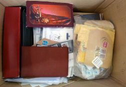 Large quantity of GB stamps on FDC's, PHd cards, loose in albums and mint (1 box)