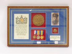 Family set WWI medals, military medal, war and victory medals awarded to, "39596.L/Cpl.J.R.Leak.2/